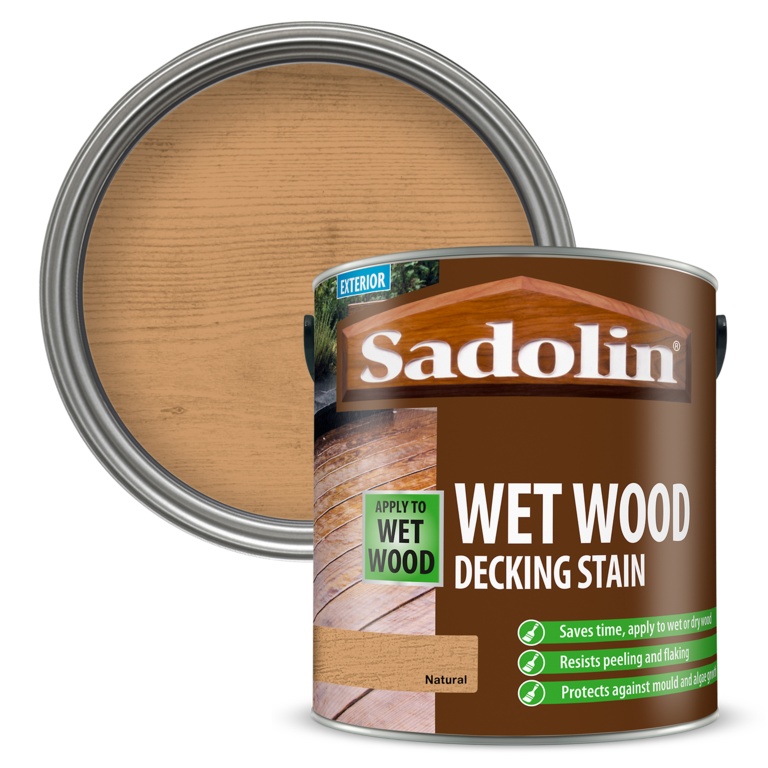 Sadolin Wet Wood Decking Stain 2 5L Teak